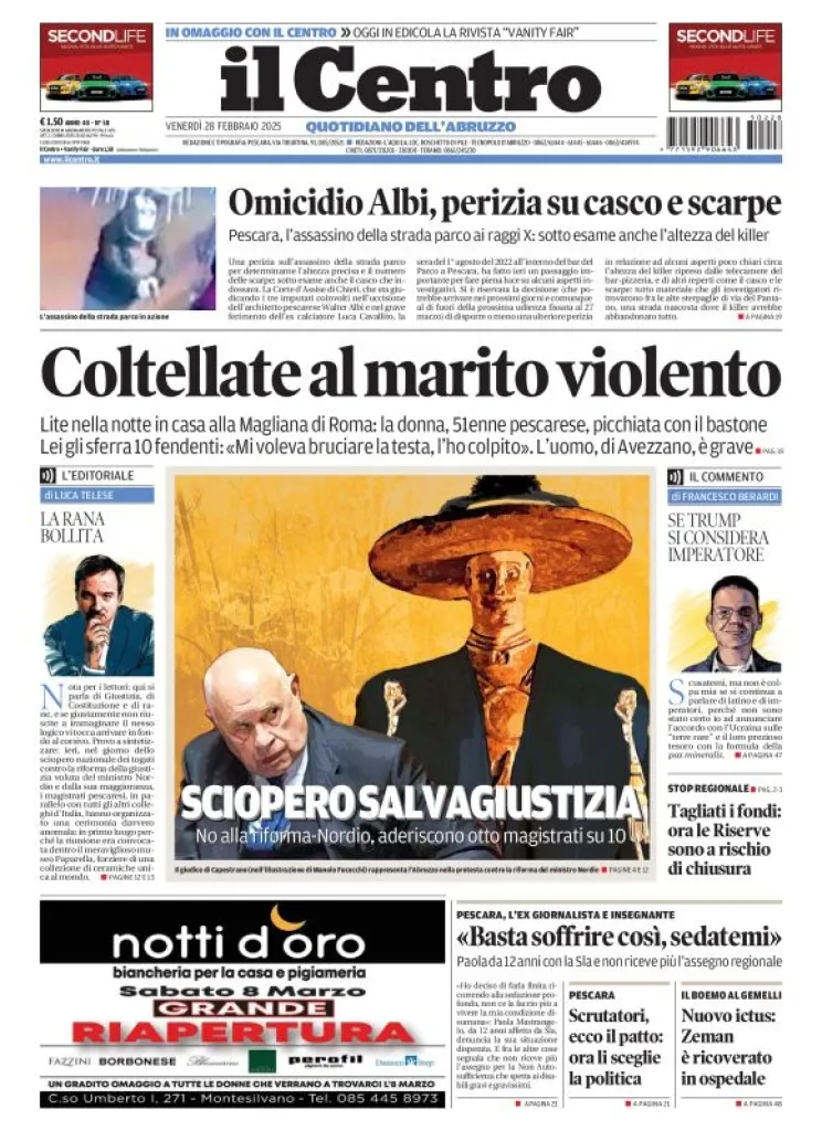 Prima-pagina-il centro-oggi-edizione-del-2025-02-28